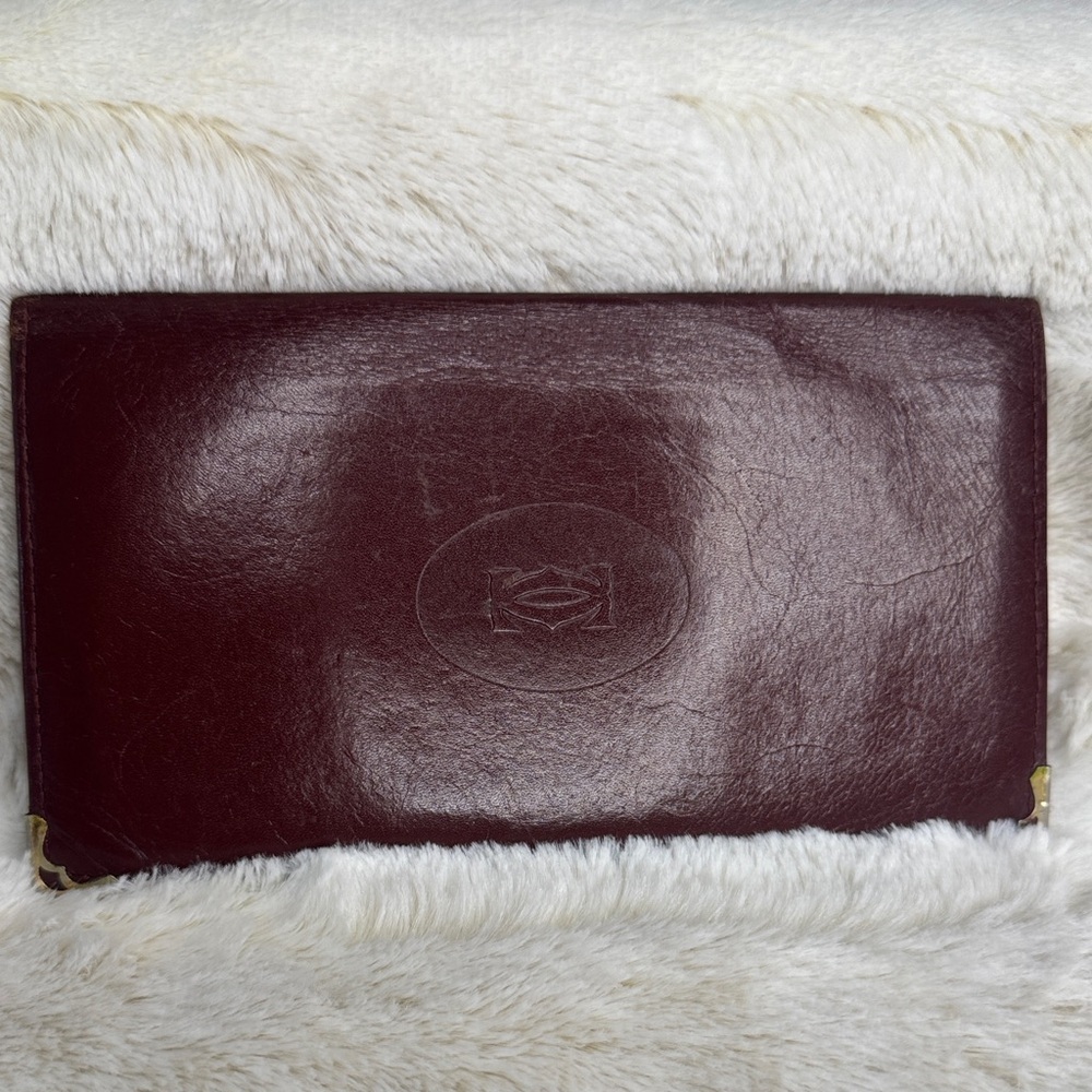 Cartier Burgundy Leather Wallet